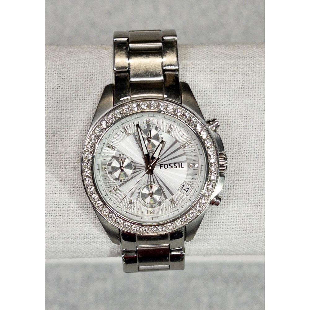 Fossil Decker Watch ES-2681‎ Womens Chronograph Petite Wrist 37mm Case 10 ATM